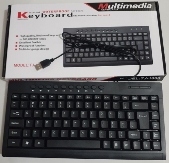 Picture of Mini Multimedia USB Keyboard (Wired, US Layout) (TJ-1000)